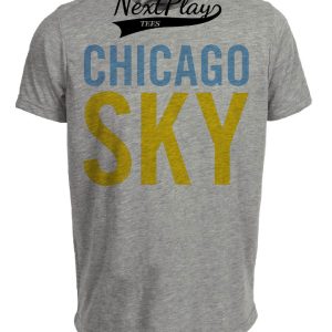 Chicago Sky Retro Basketball 2009 Artwork Heather Gray Sublimated T-Shirt