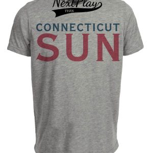 Connecticut Sun Retro Logo Basketball 2004 Artwork Heather Gray Sublimated T-Shirt