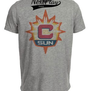 Connecticut Sun Retro Logo Basketball 2005 Artwork Heather Gray Sublimated T-Shirt