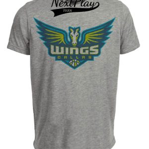 Dallas Wings Retro Basketball Artwork Heather Gray Sublimated T-Shirt