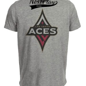 Las Vegas Aces Retro Basketball Artwork Heather Gray Sublimated T-Shirt