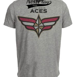 Las Vegas Aces Retro Basketball Artwork Heather Gray Sublimated T-Shirt