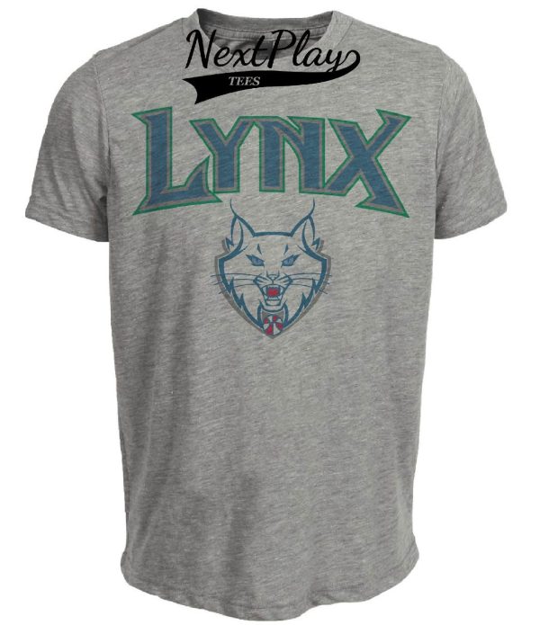 Minnesota Lynx Retro Logo Basketball 1999 Artwork Heather Gray Sublimated T-Shirt