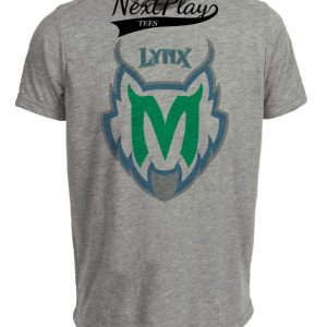 Minnesota Lynx Retro Mascot Basketball 1999 Artwork Heather Gray Sublimated T-Shirt