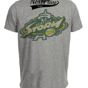 Seattle Storm Retro Basketball Artwork Heather Gray Sublimated T-Shirt