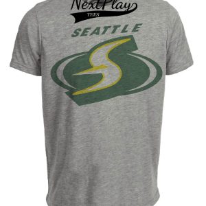 Seattle Storm Retro Logo Basketball Artwork Heather Gray Sublimated T-Shirt