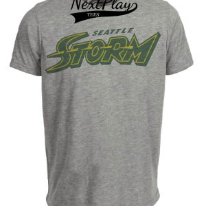 Seattle Storm Retro Logo Basketball Artwork Heather Gray Sublimated T-Shirt