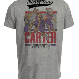 Toronto Raptors Retro Vince Carter Vinsanity Basketball 1999 Artwork Heather Gray Sublimated T-Shirt