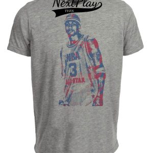 Philadelphia 76ers Retro Allen Iverson All-Star Basketball 1998 Artwork Heather Gray Sublimated T-Shirt