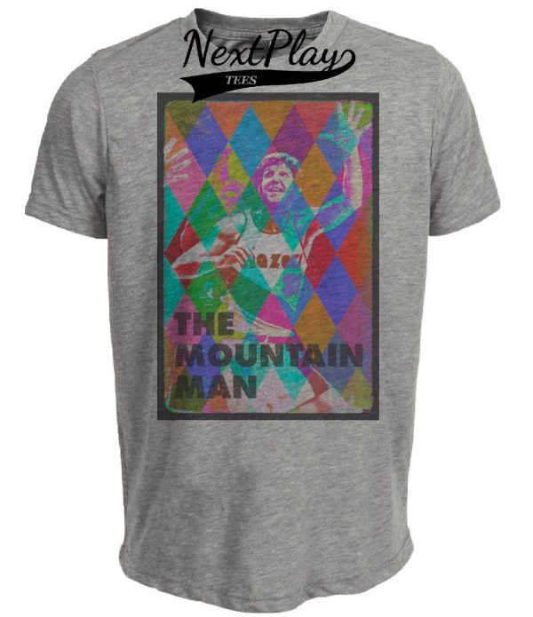 Portland Trailblazers Retro Bill Walton Basketball 1975 Artwork Heather Gray Sublimated T-Shirt