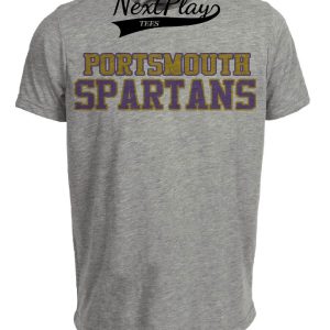 Portsmouth Spartans Detroit Lions Retro Football 1931 Artwork Heather Gray Sublimated T-Shirt