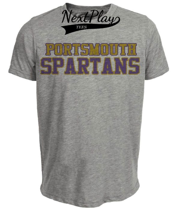 Portsmouth Spartans Detroit Lions Retro Football 1931 Artwork Heather Gray Sublimated T-Shirt