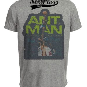 Minnesota Timberwolves Retro Anthony Edwards Ant Man Basketball Artwork Heather Gray Sublimated T-Shirt