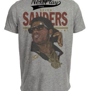 Florida State Seminoles Retro Deion PrimeTime Sanders Football 1989 Artwork Heather Gray Sublimated T-Shirt