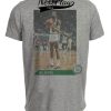 Boston Celtics Retro Bill Russell Basketball 1958 Artwork Heather Gray Sublimated T-Shirt