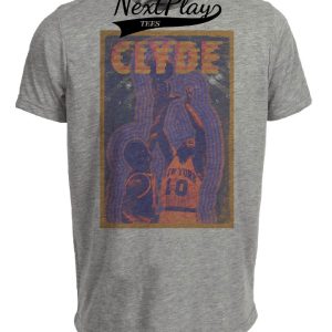 New York Knicks Retro Walt Frazier Basketball 1969 Artwork Heather Gray Sublimated T-Shirt