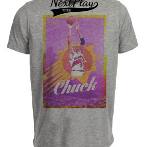 Phoenix Suns Retro Charles Barkley Basketball 1988 Artwork Heather Gray Sublimated T-Shirt