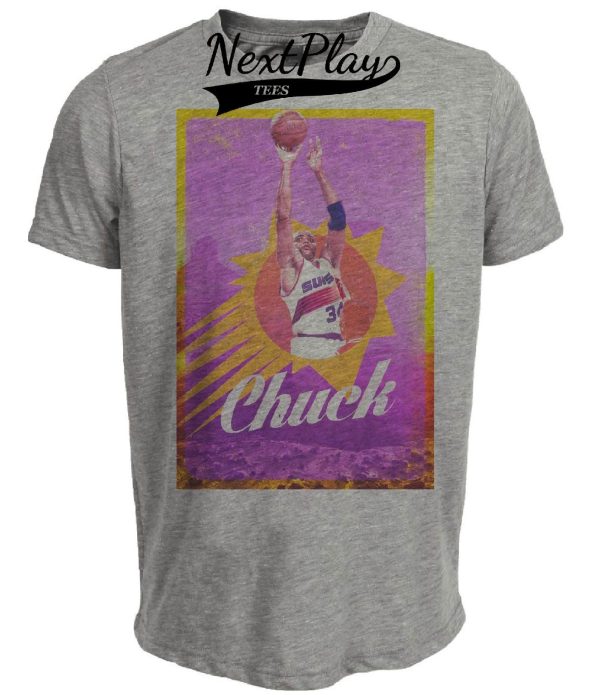 Phoenix Suns Retro Charles Barkley Basketball 1988 Artwork Heather Gray Sublimated T-Shirt