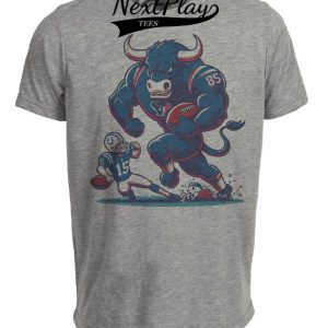 Houston Texans vs. Indianapolis Colts Retro Rivalry Football Mascot Artwork Heather Gray Sublimated T-Shirt