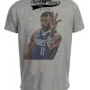 Dallas Mavericks Retro Kyrie Irving Basketball Artwork Heather Gray Sublimated T-Shirt
