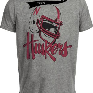 Nebraska Cornhuskers Retro Football 1986 Artwork Heather Gray Sublimated T-Shirt