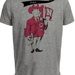 Nebraska Cornhuskers Retro 1965 Artwork Heather Gray Sublimated T-Shirt