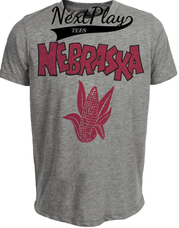 Nebraska Cornhuskers Retro 1962 Artwork Heather Gray Sublimated T-Shirt