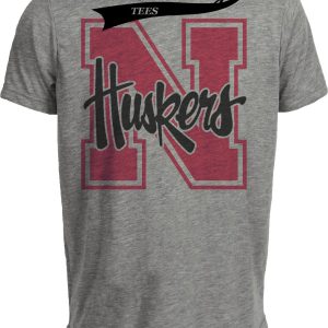 Nebraska Cornhuskers Retro Football 1993 Artwork Heather Gray Sublimated T-Shirt