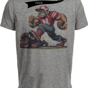 Nebraska Cornhuskers vs. Colorado Retro Rivalry Football 1987 Artwork Heather Gray Sublimated T-Shirt