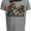 Nebraska Cornhuskers vs. Colorado Retro Rivalry Football 1986 Artwork Heather Gray Sublimated T-Shirt