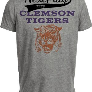 Clemson Tigers Retro 1972 Artwork Heather Gray Sublimated T-Shirt
