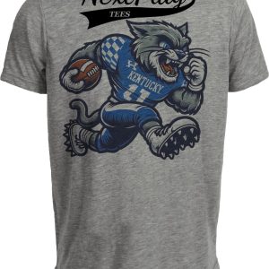 Kentucky Wildcats Exclusive Retro Football Big Blue Artwork Heather Gray Sublimated T-Shirt