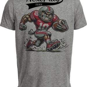 Ohio State Buckeyes Exclusive Retro Football Artwork Heather Gray Sublimated T-Shirt