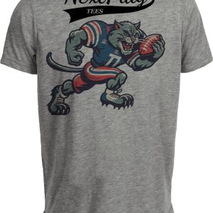 Arizona Wildcats Exclusive Retro Football Artwork Heather Gray Sublimated T-Shirt