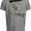 Miami Hurricanes Retro Football Helmet 1970 Artwork Heather Gray Sublimated T-Shirt