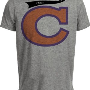 Clemson Tigers Retro Orange 1969 Artwork Heather Gray Sublimated T-Shirt