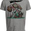 Ohio State Buckeyes vs. Marshall Thundering Herd Exclusive Retro Rivalries Football Artwork Heather Gray Sublimated T-Shirt
