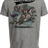 Florida State Seminoles Exclusive Retro Football FSU Artwork Heather Gray Sublimated T-Shirt