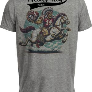 Florida State Seminoles Exclusive Retro Football FSU Artwork Heather Gray Sublimated T-Shirt