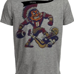 Florida State Seminoles vs. Georgia Tech Yellow Jackets Retro Rivalry Football Stomp Artwork Heather Gray Sublimated T-Shirt