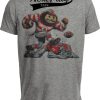 Ohio State Buckeyes vs. Georgia Bulldogs Exclusive Retro Rivalries Football Artwork Heather Gray Sublimated T-Shirt