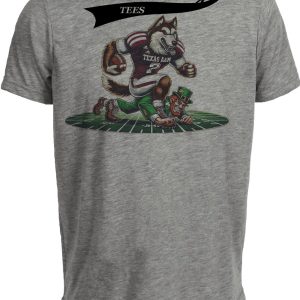 Texas A&M Aggies vs. Notre Dame Fighting Irish Retro Rivalry Football 1996 Artwork Heather Gray Sublimated T-Shirt