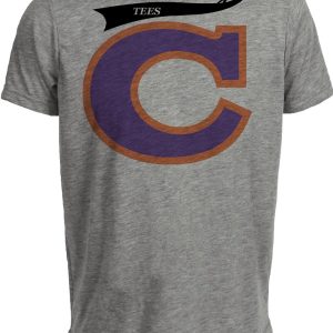 Clemson Tigers Retro 1969 Artwork Heather Gray Sublimated T-Shirt