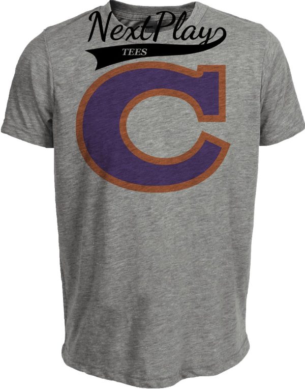 Clemson Tigers Retro 1969 Artwork Heather Gray Sublimated T-Shirt