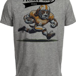 Tennessee Volunteers Exclusive Retro Football Artwork Heather Gray Sublimated T-Shirt