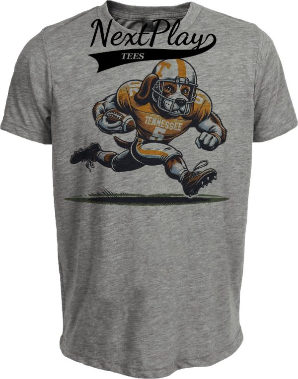 Tennessee Volunteers Exclusive Retro Football Artwork Heather Gray Sublimated T-Shirt