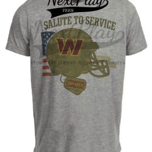 Washington Commanders Exclusive Retro Football Service Salute Artwork Heather Gray Sublimated T-Shirt