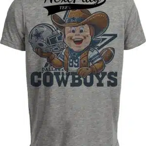 Dallas Cowboys Exclusive Retro Football Helmet Artwork Heather Gray Sublimated T-Shirt