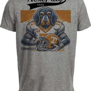 Tennessee Volunteers Exclusive Retro Football Helmet Artwork Heather Gray Sublimated T-Shirt