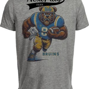 UCLA Bruins Exclusive Retro Joe Bruin Football Artwork Heather Gray Sublimated T-Shirt